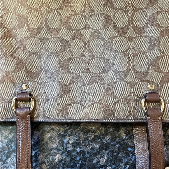 Coach Tan and Brown Signature Tote - Picture 16 of 16